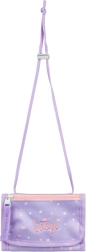 Baagl peněženka na krk Mazlíčci – fialová textilní peněženka se šňůrkou