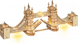 Dřevěné prostorové puzzle tower bridge s diodovým osvětlením