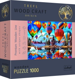 Dřevěné puzzle TREFL Wood Craft Origin – Barevné balóny 1000 dílků