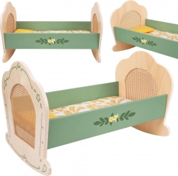 Dřevěná Kolébka Vintage pro Panenky