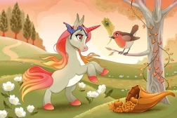 Dřevěné puzzle roztomilý poník 50 dílků