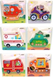 Dřevěné puzzle Dopravní Prostředky