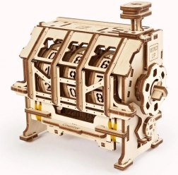 Ugears 3D dřevěné mechanické puzzle – klikací počítadlo STEM