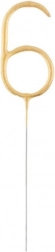 Prskavka zlatá číslo 6 na dort