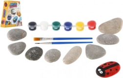 Malování na kameny – kreativní sada s barvami a štětci