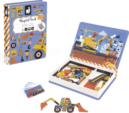 Janod magnetická kniha Magnetibook Na stavbě