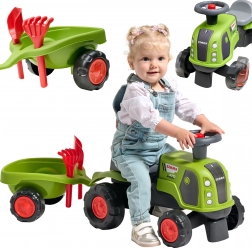 odrážedlo FALK CLAAS Arion se závěsným vozíkem a sadou do písku