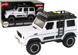 Bílé terénní auto 1:14 se zvuky a světly