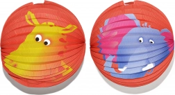 Papírový lampion koule se zvířecím vzorem 25 cm