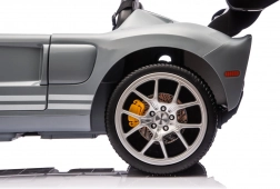 elektrické autíčko FORD GT pro děti – šedé, 24 V, 4x100 W, dvoumístné