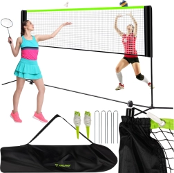 Přenosná sportovní síť 3v1 na volejbal, badminton a tenis TRIZAND