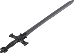 Plastový válečnický meč se zdobenou rukojetí a zvuky 80 cm