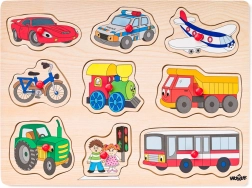 Puzzle na desce dopravní prostředky