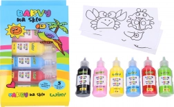 Barvy na sklo s konturou a šablonami 5+1