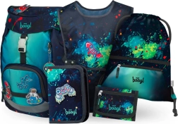 Baagl sada Airy Chill: školní batoh, penál, sáček, zástěra, peněženka