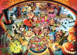 Puzzle RAVENSBURGER Halloweenské koledování 1000 dílků