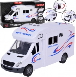 Bílý Karavan se světly a zvuky