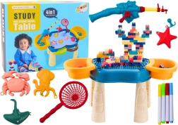 Multifunkční stolek 4v1 modrý