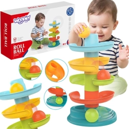 Woopie Baby kuličková dráha se spirálovou věží a 3 míčky