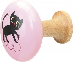 Dřevěné věšáčky Kočička a Červený ornament