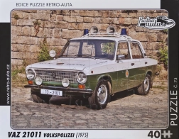 Puzzle RETRO-AUTA VAZ 21011 Volkspolizei 40 dílků