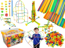 Konstrukční brčka 3D stavebnice 1000 dílů v kufříku