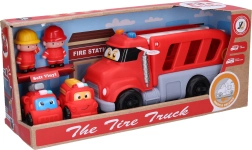 Sada hasičských aut s efekty 4 ks