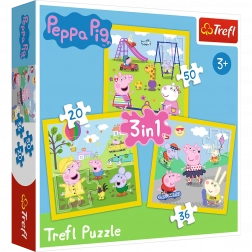 Puzzle 3v1 – PRASÁTKO PEPINA – Veselý den Peppy
