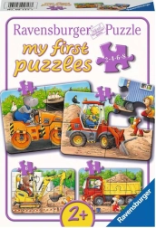 Moje první puzzle Zvířata na staveništi 4v1