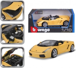 kovový model Bburago 1:18 lamborghini gallardo spyder žlutý