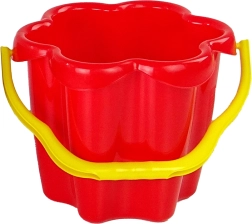 Plastové kyblíček Květinka do písku – Červené
