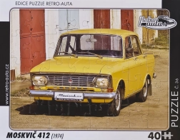 Retro Puzzle Moskvič 412 (1974) - 40 dílků