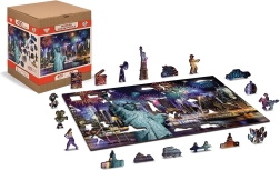 Dřevěné puzzle New York v noci