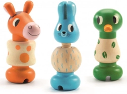 Dřevěná šroubovací zvířátka Djeco