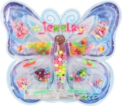 Sada barevných plastových korálků pro navlékání