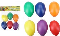 Dekorační barevná plastová vajíčka na zavěšení 6 cm