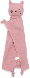 Mušelínový usínáček NEW BABY Cat růžový