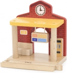 dřevěné vlakové nádraží se zvukem