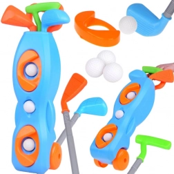 Dětský mini golf se stojanem na kolečkách a příslušenstvím