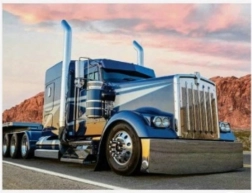 Diamantové malování Modrý truck 30x40 cm