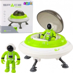 UFO vesmírná loď s figurkou astronauta se světly a zvuky
