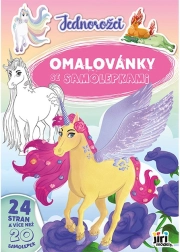 Jednorožec omalovánky A4 se samolepkami