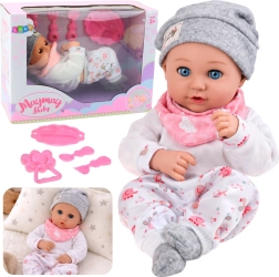 Panenka miminko s krmením a doplňky 28 cm
