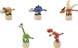 Dřevěný mačkací dinosaurus