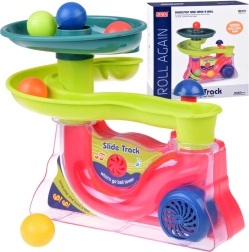 Barevný kuličkový tobogán s hudbou pro děti