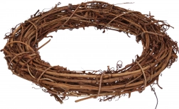 Věnec dekorační z ratanu o průměru 20 cm