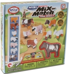MalBlo Magnetic Mini – zvířátka z farmy, magnetická stavebnice pro děti