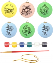 Sada vánočních ozdob s barvami