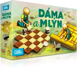 Dáma a mlýn – klasické stolní hry 2v1