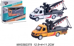 kovový model odtahového auta s natahovacím pohonem